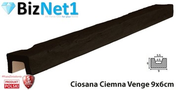 Belka Belki rustykalne dekoracyjna ciosana 9x6 1M