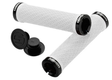 Chwyty Sram Double Gripy Rowerowe gumowe Białe