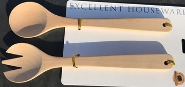 НАБОР КУХОННЫХ ЛОЖЕК ИЗ 2 ДЕРЕВЯННЫХ ЛОЖЕК ДЛЯ САЛАТА OLDMAN 30см.