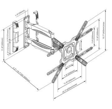 ВРАЩАЮЩАЯСЯ ПРОФЕССИОНАЛЬНАЯ УНИВЕРСАЛЬНАЯ ПОДВЕСКА ДЛЯ ТВ 32-55 ДЮЙМОВ