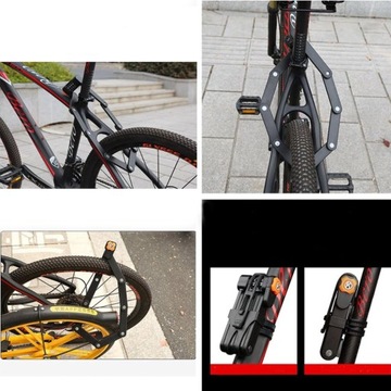 СКЛАДНОЙ ВЕЛОСИПЕДНЫЙ ЗАМОК, ПРОЧНАЯ ЦЕПЬ БЕЗОПАСНОСТИ ДЛЯ ВЕЛОСИПЕДА
