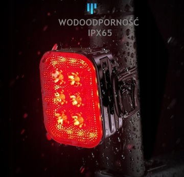 2x SPECTER Q5 6LED USB-C передний и задний велосипедный фонарь