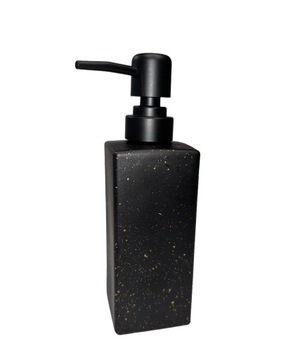 DOZOWNIK POJEMNIK DO MYDŁA SZKLANY ELEGANCKI CZARNO-ZŁOTY 300ML