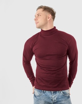 Элегантная мужская водолазка WXM 6XL, бордовая