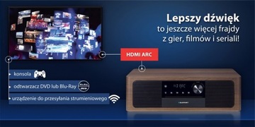 СТЕРЕОСИСТЕМА Blaupunkt MS22BT HDMI BLUETOOTH CD USB FM РАДИО САУНДБАР ДИСТАНЦИОННЫЙ