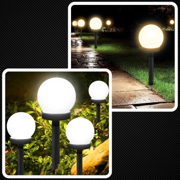 4x СОЛНЕЧНАЯ САДОВАЯ ЛАМПА STRONG WHITE LED BALL XXL РАЗМЕЩЕННЫЕ ЛАМПЫ ДЛЯ САДА