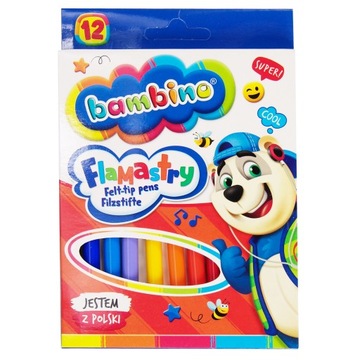 ПОЕЗДКИ BAMBINO, МАРКЕРЫ, РУЧКИ, 12 ЦВЕТОВ
