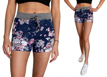 SZORTY bawełna krótkie SPODENKI FLOWERS 311G 36 S