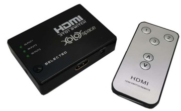Switch Przełącznik HDMI 1.4b 3x1 1x3 4K UHD PILOT!