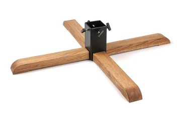 Stojak choinkowy pod choinkę Metal+Drewno DĄB75x75