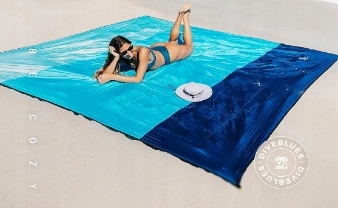 DUŻY KOC NA PLAŻE, PIKNIK, PODRÓŻNY, WĘDRÓWKA - MATA 200x210 WODOODPORNY