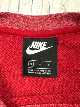 NIKE NSW Bluza Crewneck Heritage Fleece Męska Sztuczny Jedwab Logowana r. S