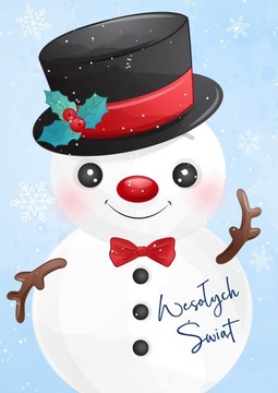 KARTKA ŚWIĄTECZNA KARTKI Koperta Pan Bałwan