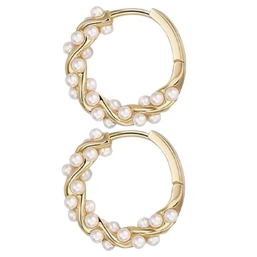 СЕРЬГИ-КОЛЦА С ЖЕМЧУГОМ И ЗОЛОТОМ ДЛЯ МАЛЕНЬКИХ ЖЕНЩИН