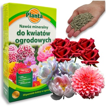 Nawóz mineralny DO KWIATÓW OGRODOWYCH DALIE PIOWNIE RÓŻE GOŹDZIKI I INNE