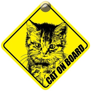 CAT ON BOARD - PRZYSSAWKA DO SAMOCHODU - 011