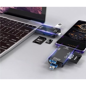OTG CZYTNIK KART SD MICROSD TF USB USB-C MICRO-USB