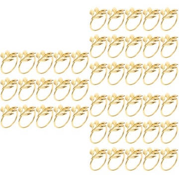 45шт. Кольца для салфеток с гальвистическими листьями