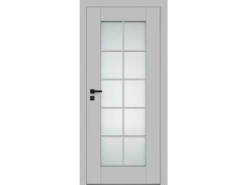 DRE ESTRA 13 межкомнатные двери, стекло, стекло лофт, белая рама +РУЧКА