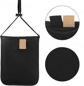 ПРОТИВОКРАЖНАЯ СУМКА ДЛЯ ДОКУМЕНТОВ КОШЕЛЕК ДЛЯ ПАСПОРТА ТЕЛЕФОН ЧЕРНЫЙ