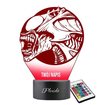 Lampka Nocna Obcy Romulus Alien Film Na Prezent Grawer Imię 3D LED