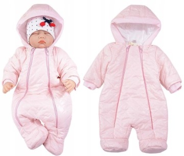 KOMBINEZON ZIMOWY OCIEPLANY piękny 68cm L128C
