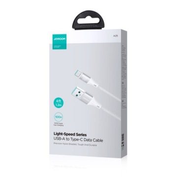Light-Speed ​​Series USB-A - USB-C кабель быстрой передачи данных 100Вт 2м белый