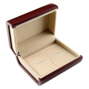 4X Jewelry Tie Bar Cufflinks Storage Box Red