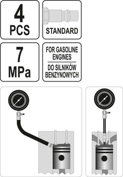 ТЕСТЕР YATO GAUGE TESTER ИЗМЕРЕНИЕ УТЕЧКИ В ЦИЛИНДРАХ