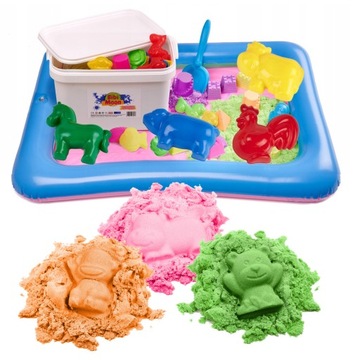 BibiMoon Kinetic Sand 3кг НАБОР ПЕСОЧНЫХ ФОРМ