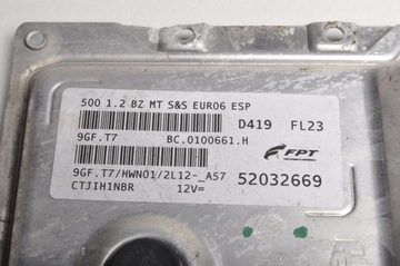 FIAT 500 1.2 JEDNOTKA ŘÍZENÍ MOTORU 52032669 9GF.T7