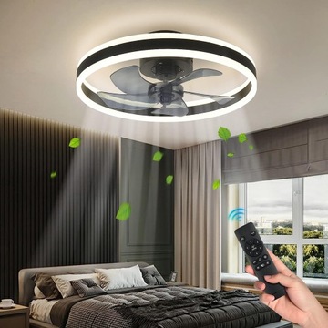 WENTYLATOR SUFITOWY WIATRAK OŚWIETLENIEM LAMPA LED