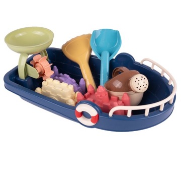 НАБОР ИГРУШЕК ПЕСОЧНИЦА ИГРУШКИ ДЛЯ ПЛЯЖА ЛОДКА ЛЕЙКА