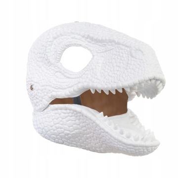 MASKA DINOZAURA Z OTWARTYMI USTAMI SZAREGO RAPTORA