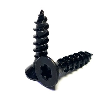 Wkręty ozdobne czarny ocynk 4,5x25 do drewna Torx