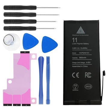 BATERIA Do Telefonu APPLE IPHONE 11 3110 mAh MPD + ZESTAW MONTAŻOWY