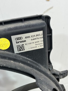 VENTILÁTOR AUDI A8 D4 3.0 TDI 4H0121003J ORIGINÁLNÍ , PALCŮ SPRÁVNÉ