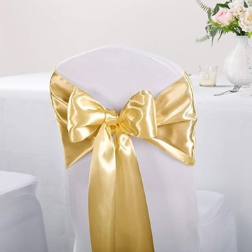 Золотая атласная дорожка для стола, золотой атласный материал, причастие, свадьба, крещение