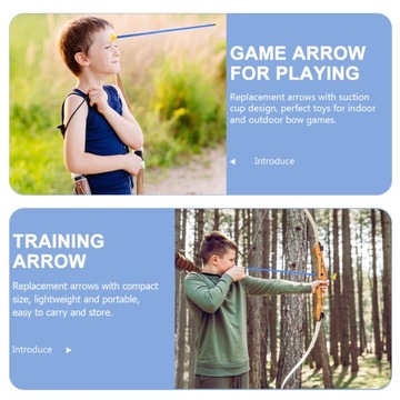 Практичный набор стрел для лука. Стрельба из лука для детей