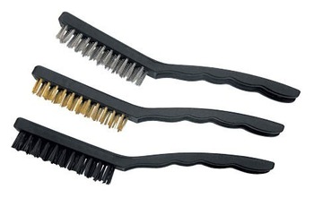 НАБОР ТЕХНИЧЕСКИХ ПРОВОЛОЧНЫХ ЩЕТОК СТАЛЬ ЛАТУНЬ НЕЙЛОНОВАЯ ЩЕТКА 3 шт.