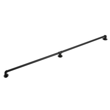 7FT Dwuczęściowa czarna metalowa poręcz schodowa 2.13M