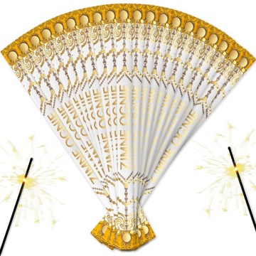 PIĘKNE SZTUCZNE ZIMNE OGNIE 70 cm - 120 szt *GOLD EDITION* NA WESELE ŚLUB