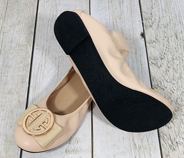 DAMSKIE BALERINY Z GUMKĄ DUŻE ROZMIARY r 44