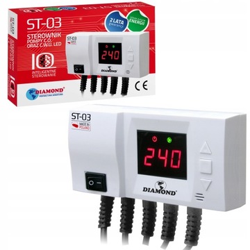 STEROWNIK POMPY C.O. i C.W.U. DIAMOND ST-03 LED