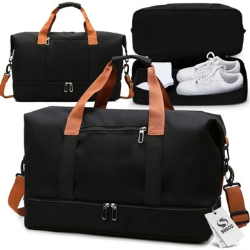 DAMSKA MĘSKA TORBA PODRÓŻNA SPORTOWA BAGAŻ DO JOGI NA SIŁOWNIĘ NA RAMIĘ 30L