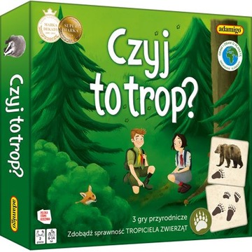 Adamigo Czyj to trop? GRA PLANSZOWA Adamigo kostka