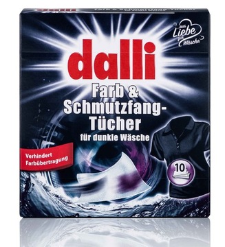DALLI Chusteczki do prania ciemnych tkanin 10szt