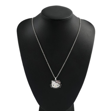 1 Szt. Śliczny Naszyjnik Hello Kitty, Dżetów Sanrio Kitty Cat Nacklace Dla