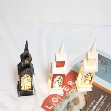 ЦЕРКОВНАЯ БАШНЯ СВЕТОДИОДНЫЕ ЛАМПЫ ВИТРАЖИ РОЖДЕСТВЕНСКОЕ УКРАШЕНИЕ