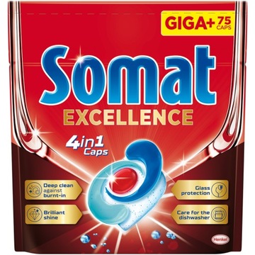 Somat Excellence Tabletki do Zmywarki 4w1 75 szt